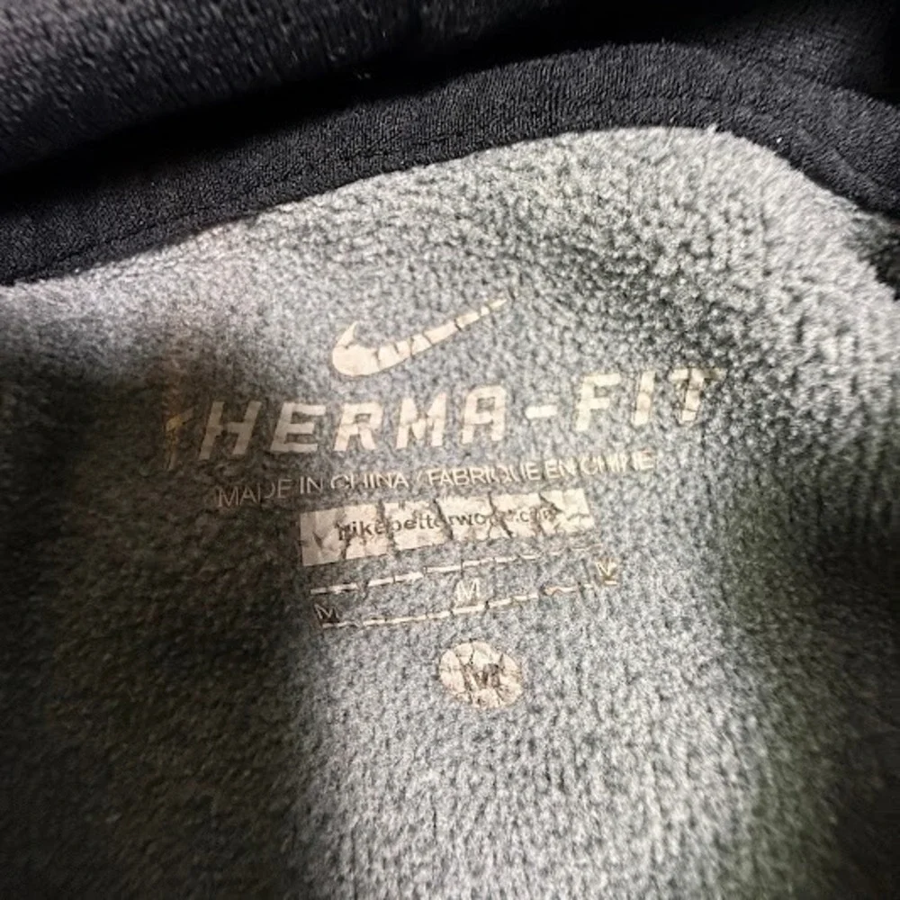 Nike Therma Fit Just Do It Hoodie Mens M‎ Gray Black Sweatshirt Colorblock